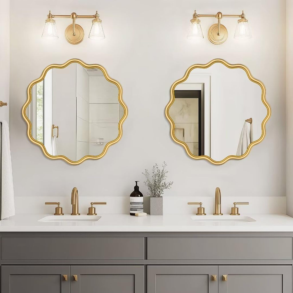 Round Luxe Black Wall Mirror — 20" - View 2