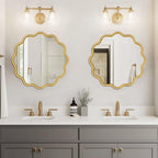 Round Luxe Black Wall Mirror — 20" - View 2