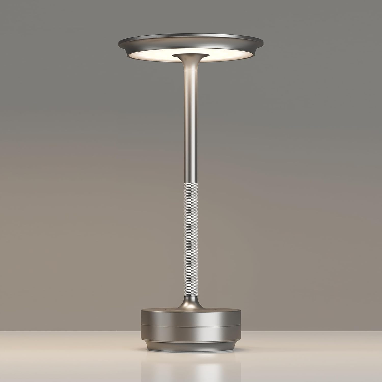 Cordless Black Table Lamp — Silver-1