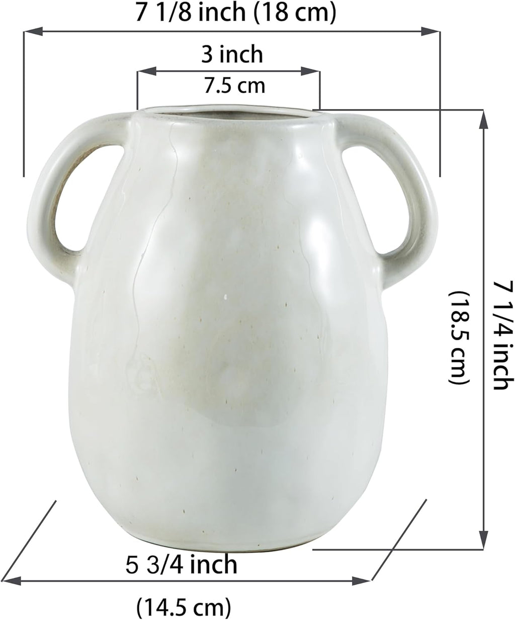 Farmhouse Beige Flower Vase - View 6