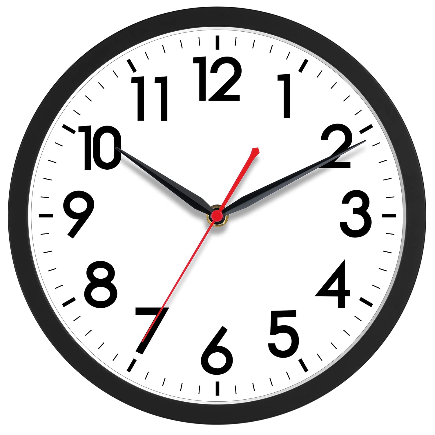 Battery Operated Black Wall Clock — 18"