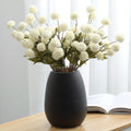 Pom Pom Beige Artificial Plant — White10