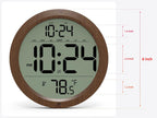 Battery-Operated Farmhouse Wood Wall Clock — 8" - View 3