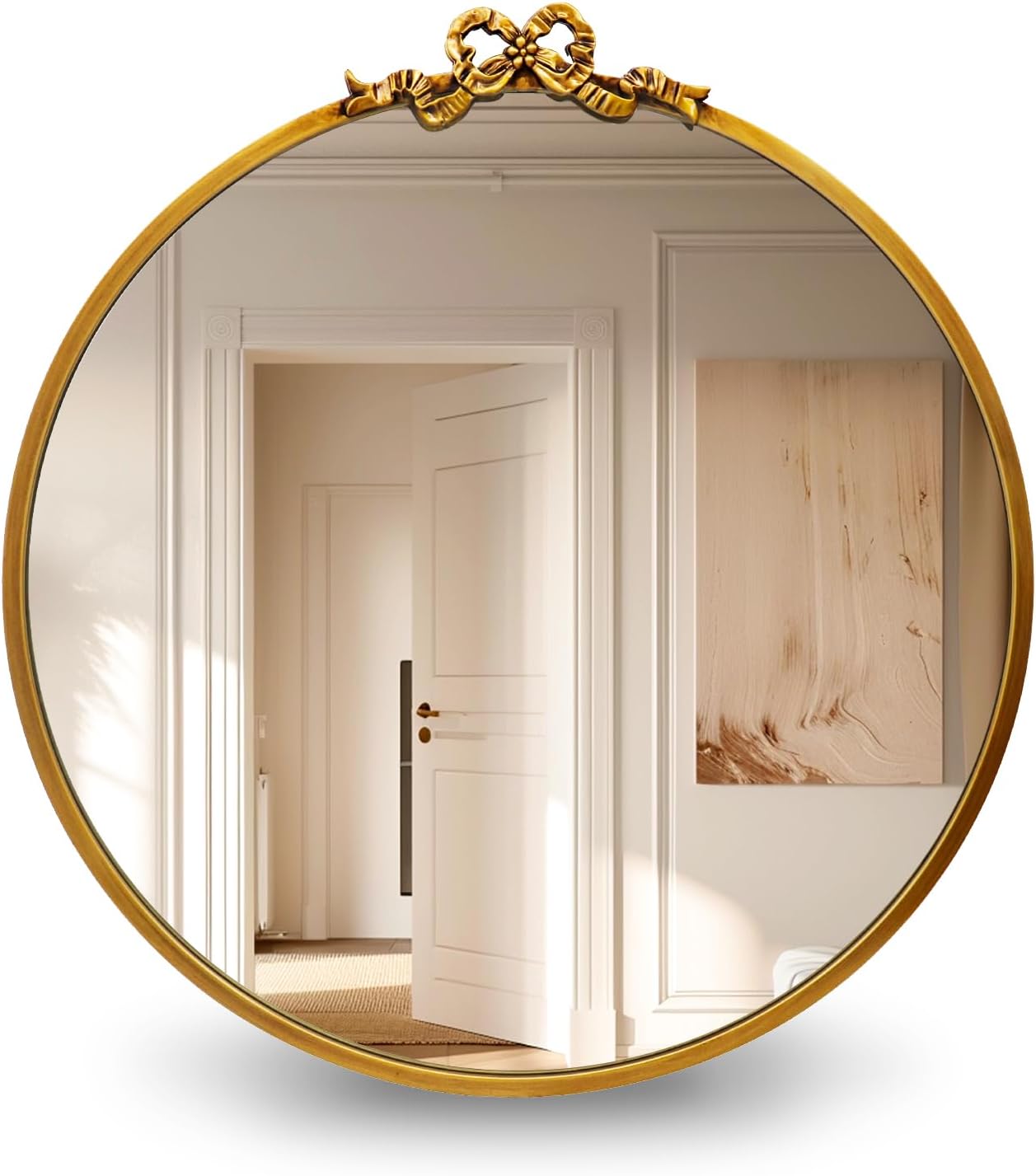 Round Luxe Metal Vanity Mirror — 23.6" — Round