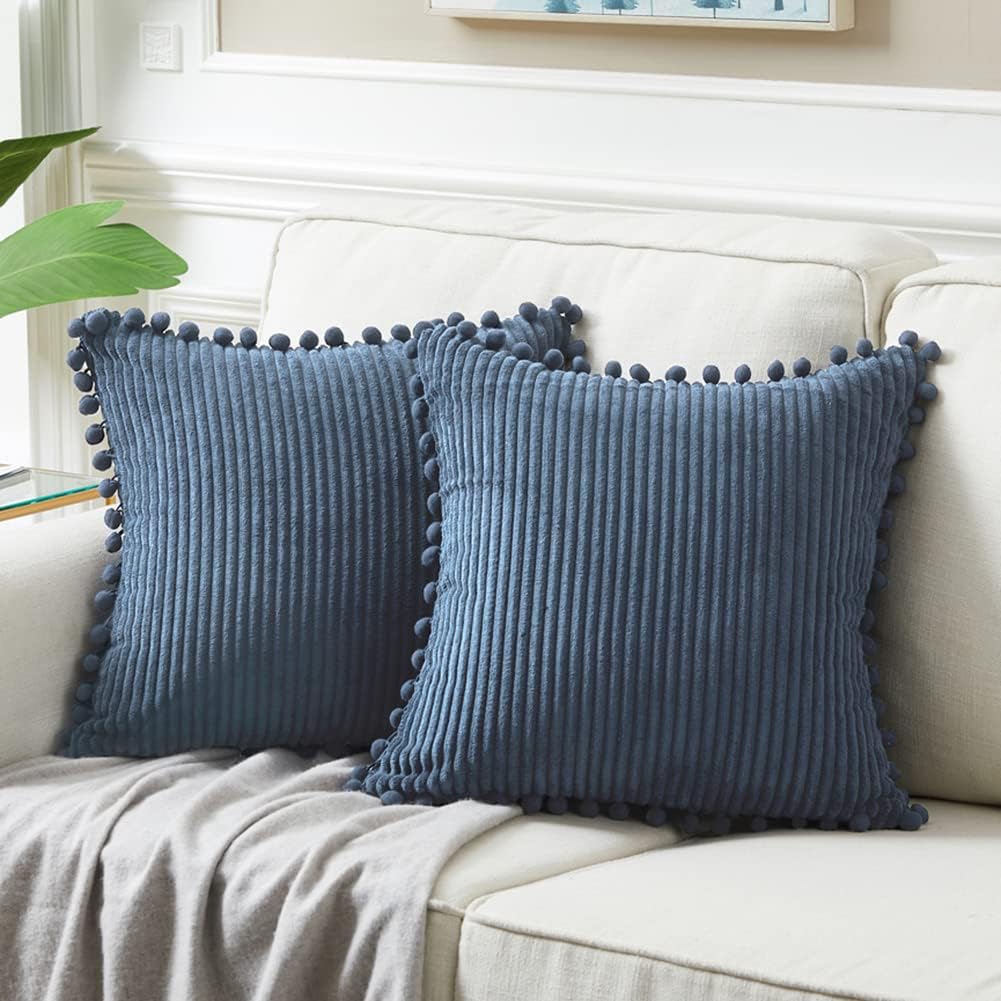Boho Beige Throw Pillow Cover — 20" — 24" x 24" (Pack of 2)