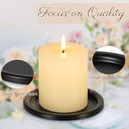 Black Pillar Candle — 3.8" - View 3