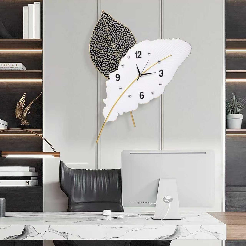 Modern Black Wall Clock — 27" - View 6