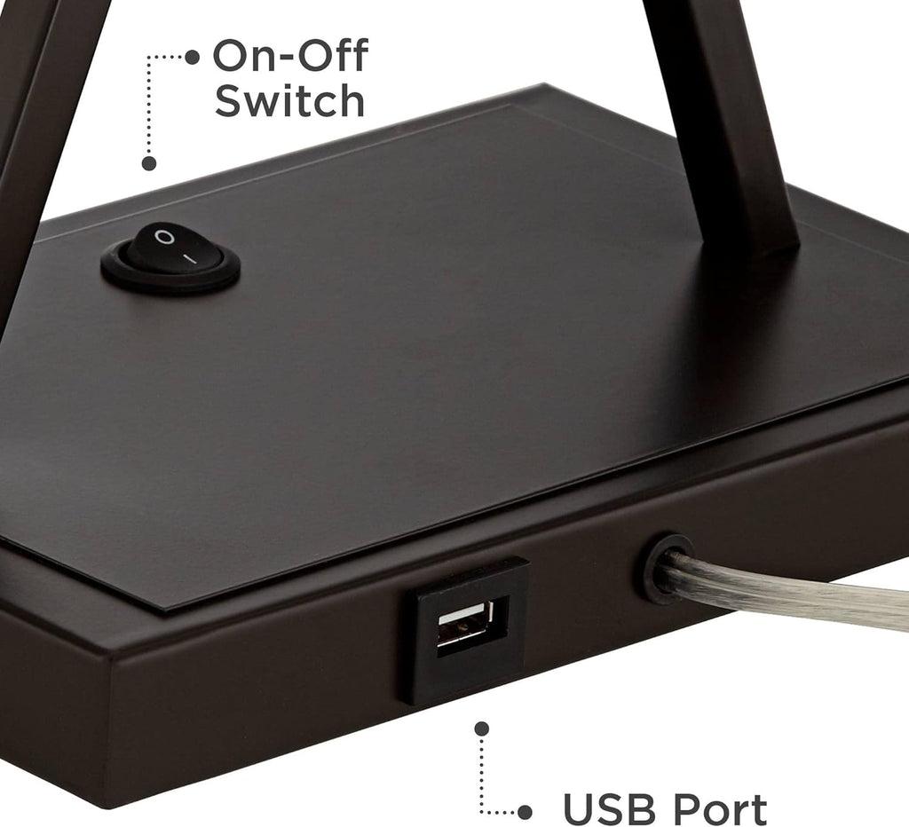 USB Charging Modern Metal Table Lamp — 26.5" - View 6