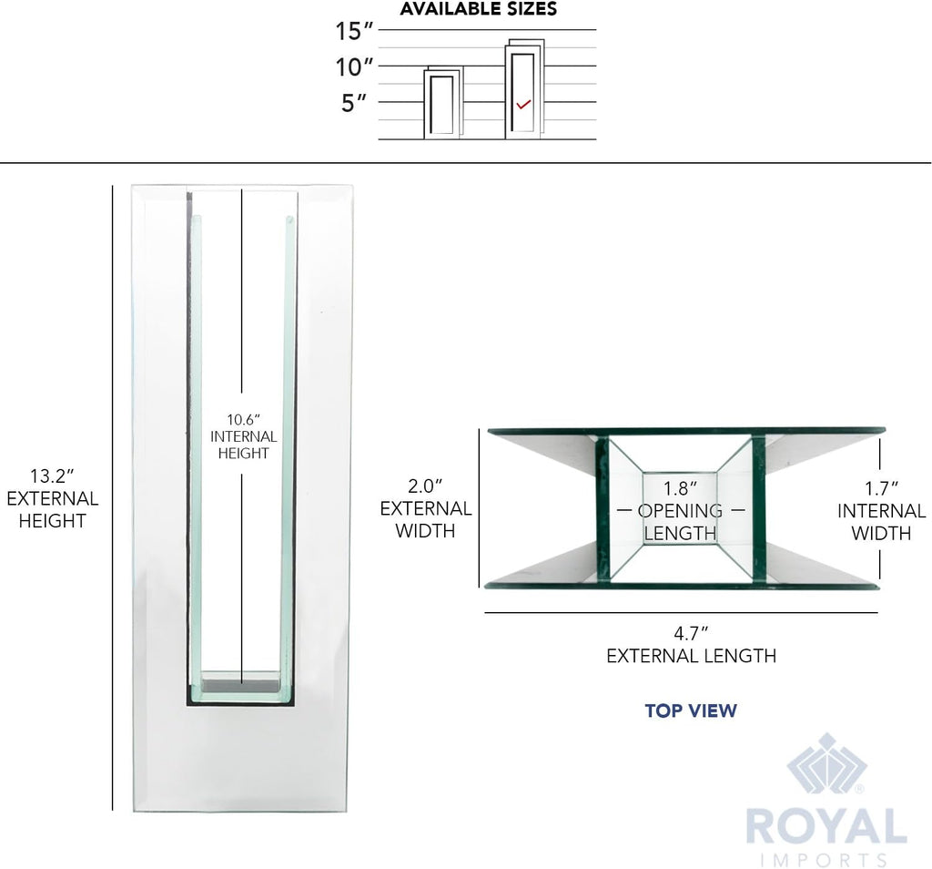 Modern Glass Mirror — 13.5" - View 6