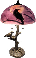 Hand-Painted Black Table Lamp — 14" — 14"D x 14"W x 22"H