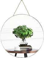 Round Luxe Black Wall Mirror — 12.6" — Sliver