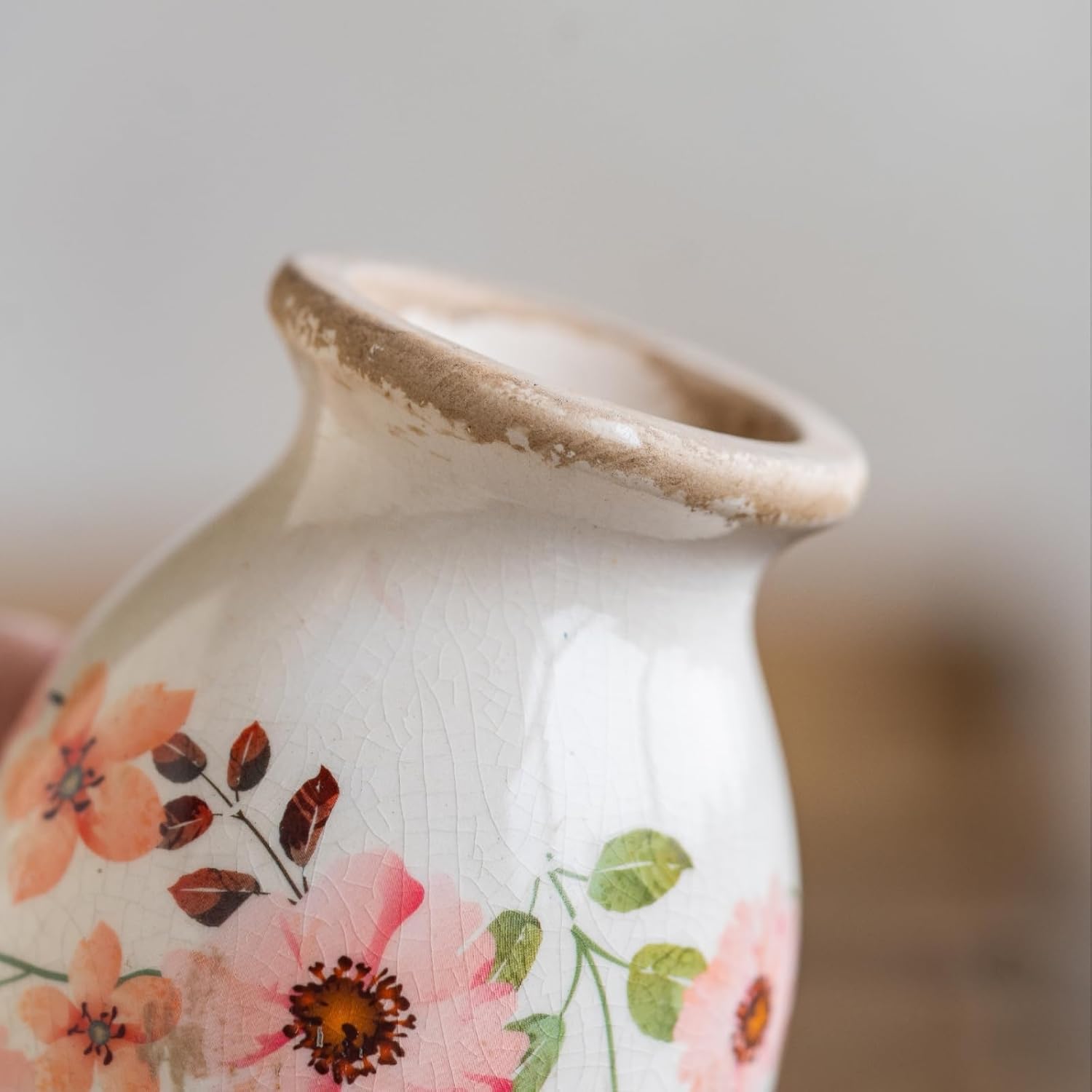 Vintage Farmhouse Green Flower Vase — Set of 3 - View 4