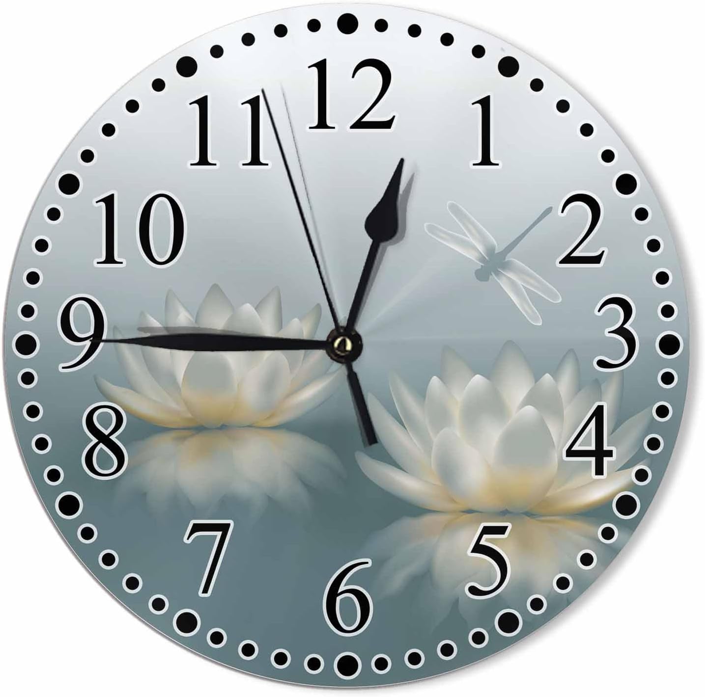 Battery Operated Modern Green Wall Clock — 10" — 10 Inch