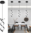 Dimmable Modern Black Pendant Light — Black, 6000K, 1 Pack