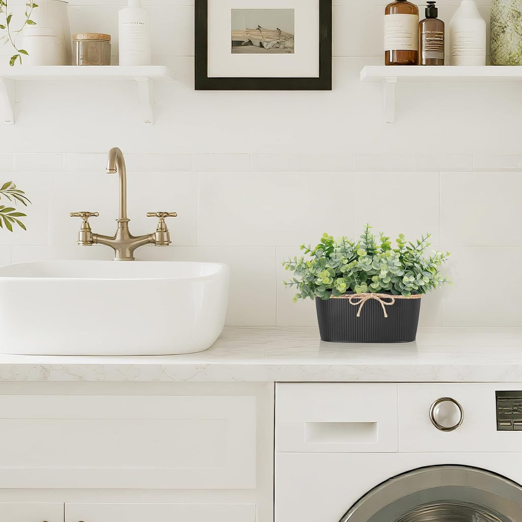 Rectangular Farmhouse Black Faux Plant - View 6