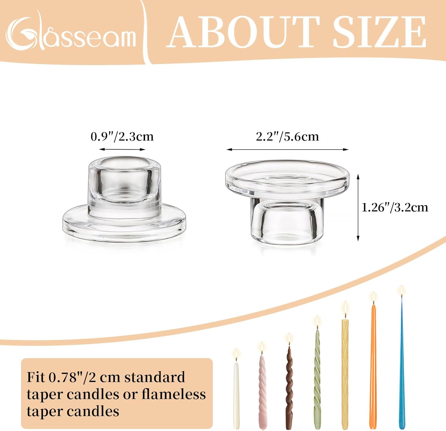 Modern Orange Candle - View 5