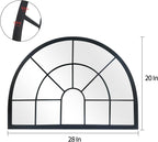 Farmhouse Black Round Mirror — 28" - View 3