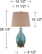 Linen Mid-Century Ceramic Table Lamp — 26.5" - View 4