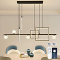 Dimmable Luxe Black Chandelier — Black, Square