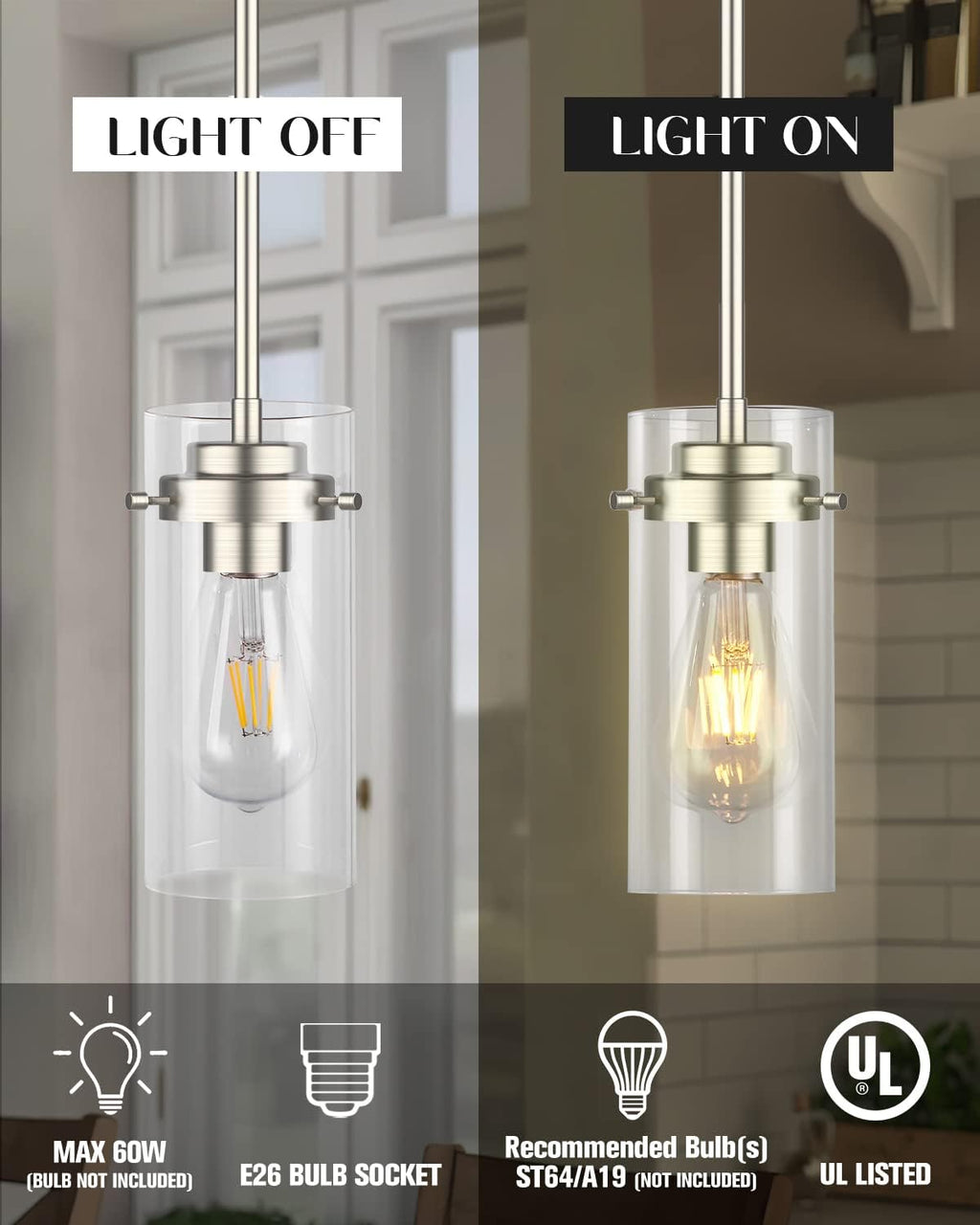 Adjustable Farmhouse Black Pendant Light - View 9