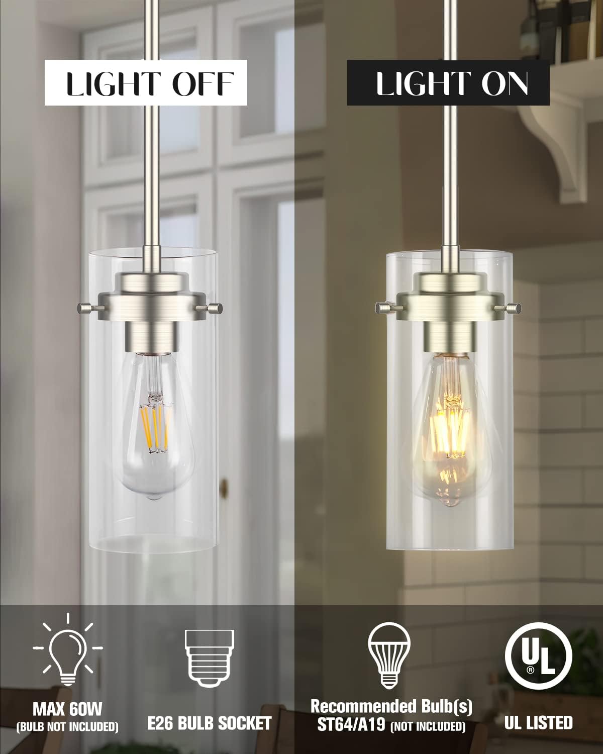 Adjustable Farmhouse Black Pendant Light - View 9