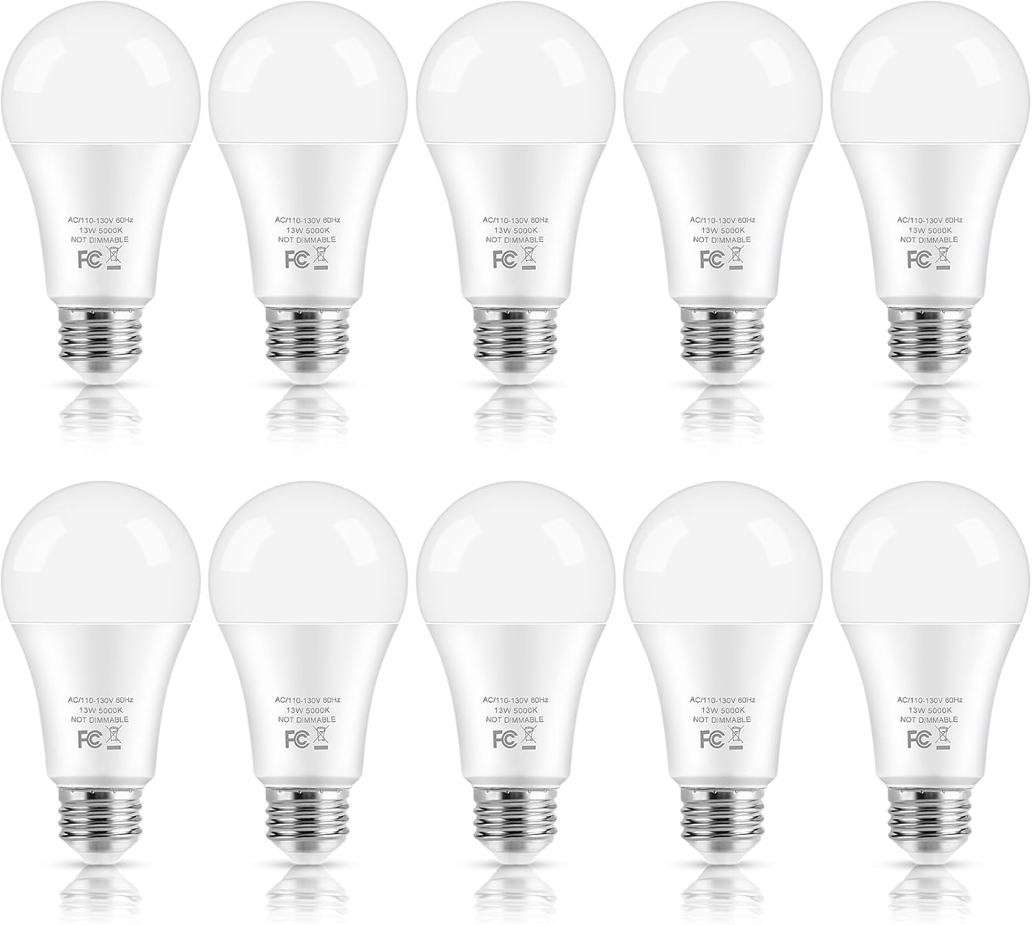 Dimmable Beige LED Bulb — Set of 1 — 5000k Daylight White