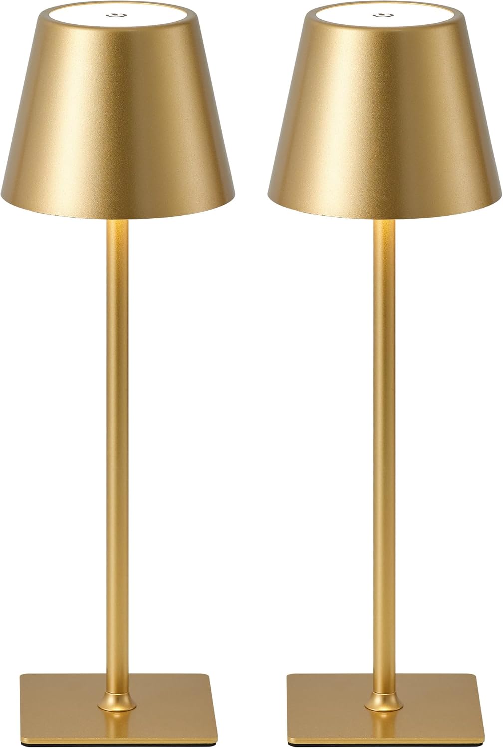 Cordless Black Desk Lamp — Coated Gold-2