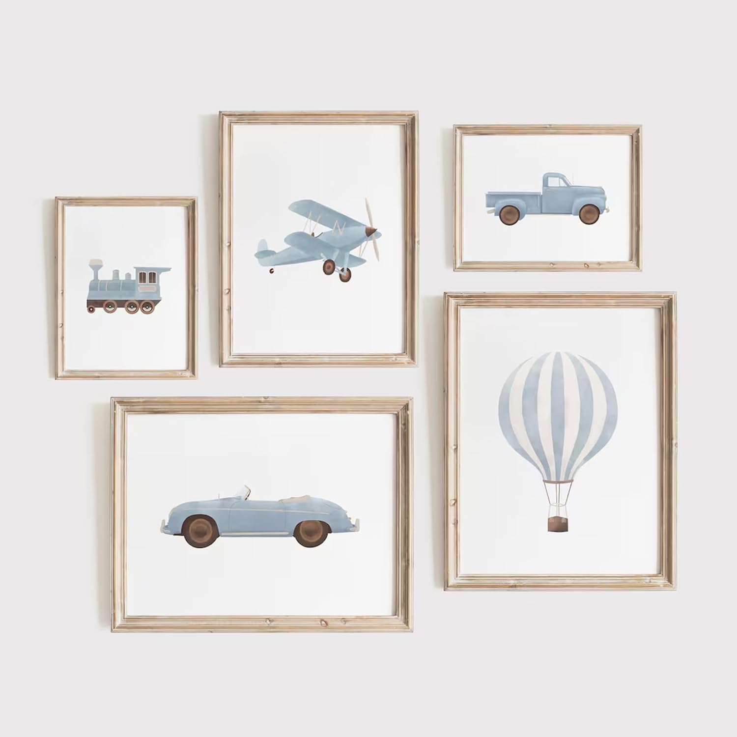 Framed Blue Wall Art — 8" — 8"x10" Unframed