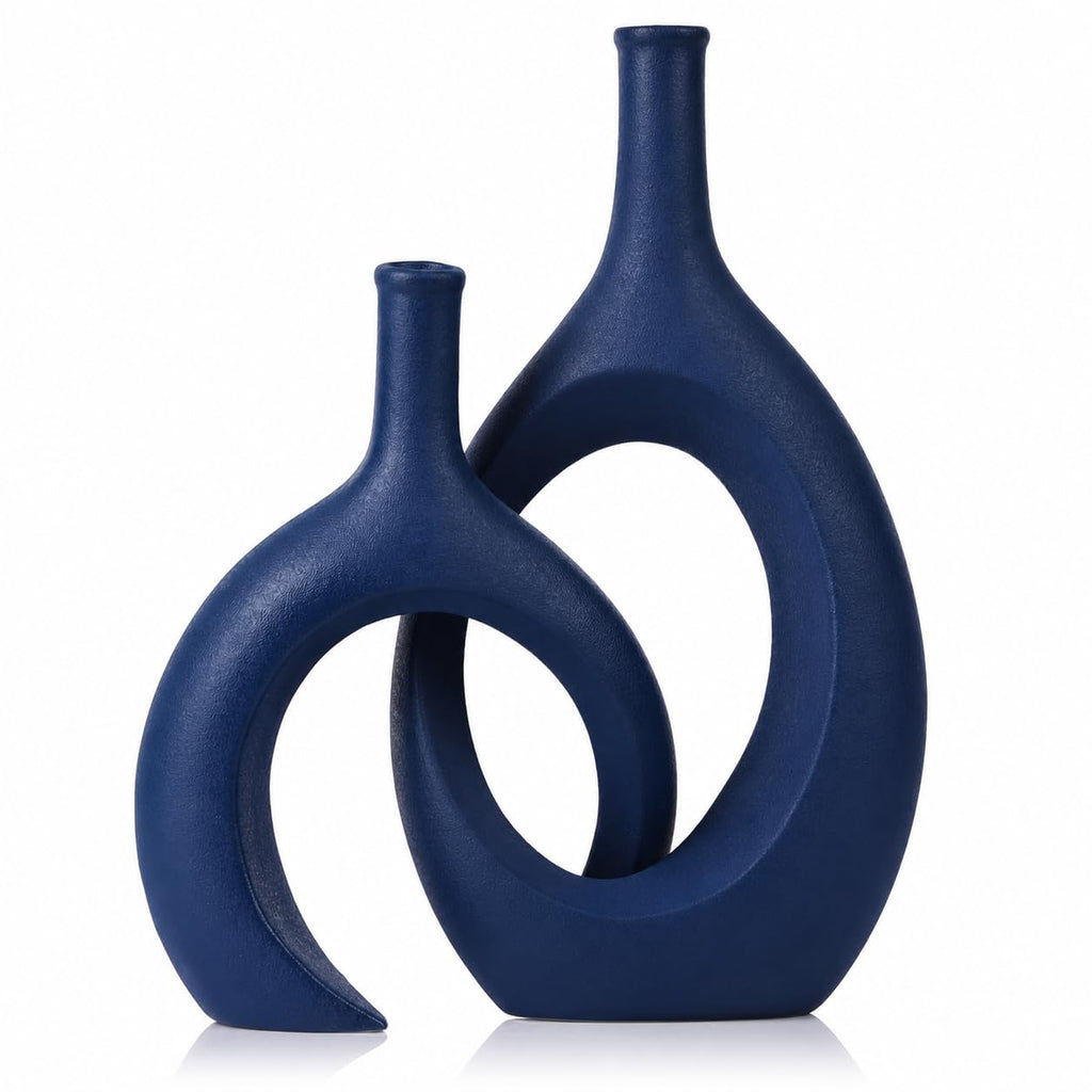 Modern Blue Vase — Set of 2