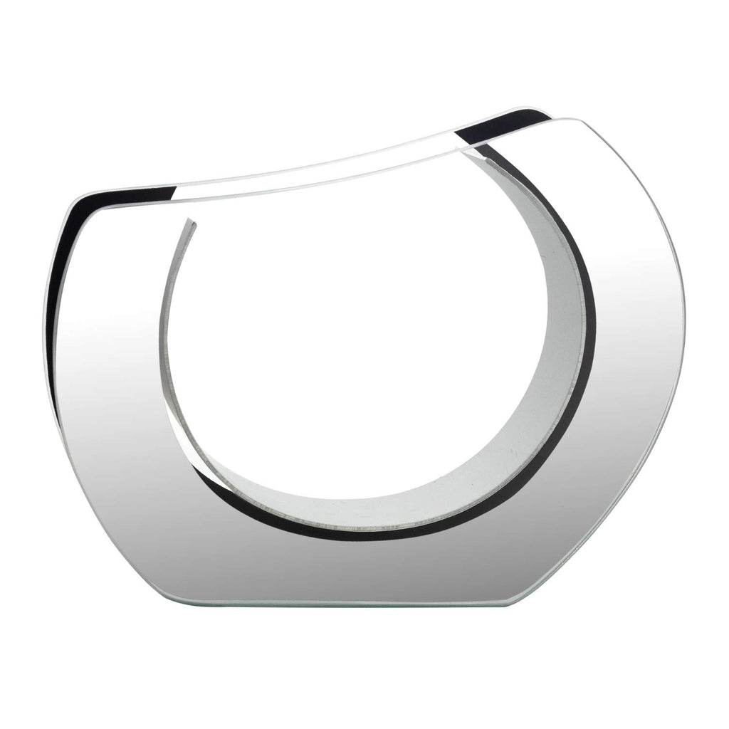 Round Modern Glass Mirror — 9.25"