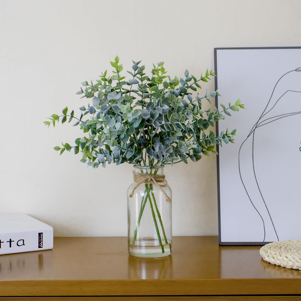 Farmhouse Glass Artificial Plant — 14" - View 6