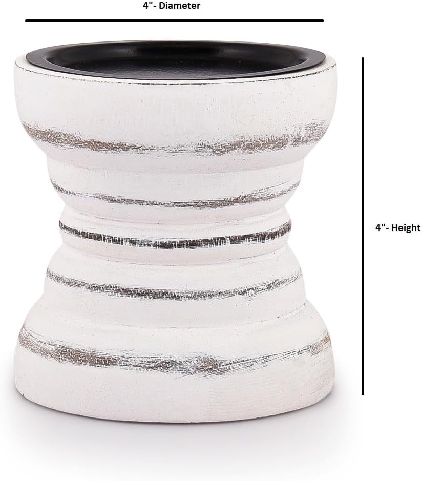 Farmhouse Wood Candle — 4" - View 5