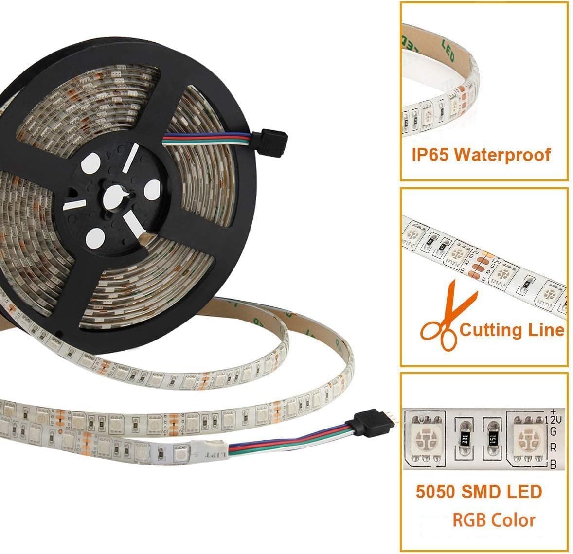 Color Changing Metal LED Strip Lights - View 4