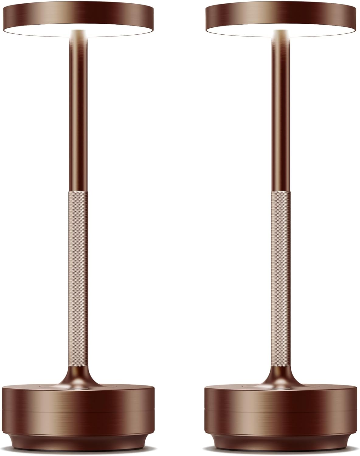 Cordless Beige Table Lamp — 2 Pack Brown