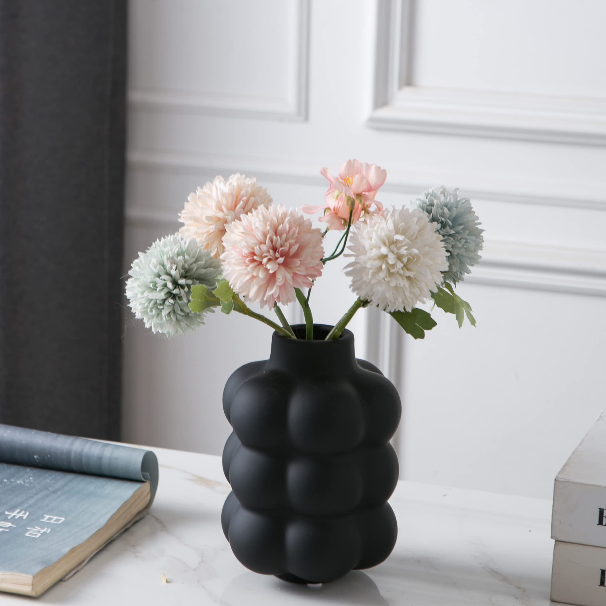 Boho Black Flower Vase — 6.7"