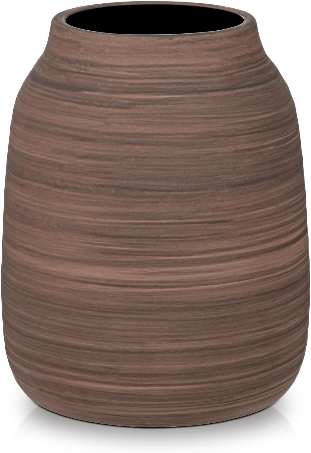 Vintage Farmhouse Brown Vase — 6" — Clay Brown