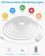Dimmable White LED Strip Lights - View 2