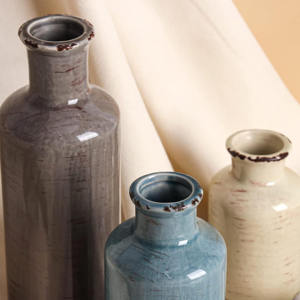 Farmhouse Beige Flower Vase — Set of 3 - View 4