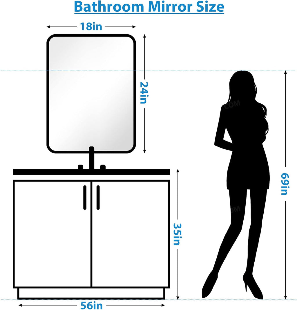 Framed Wood Mirror — 18" - View 7