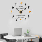 Battery Operated Luxe Black Wall Clock - View 8