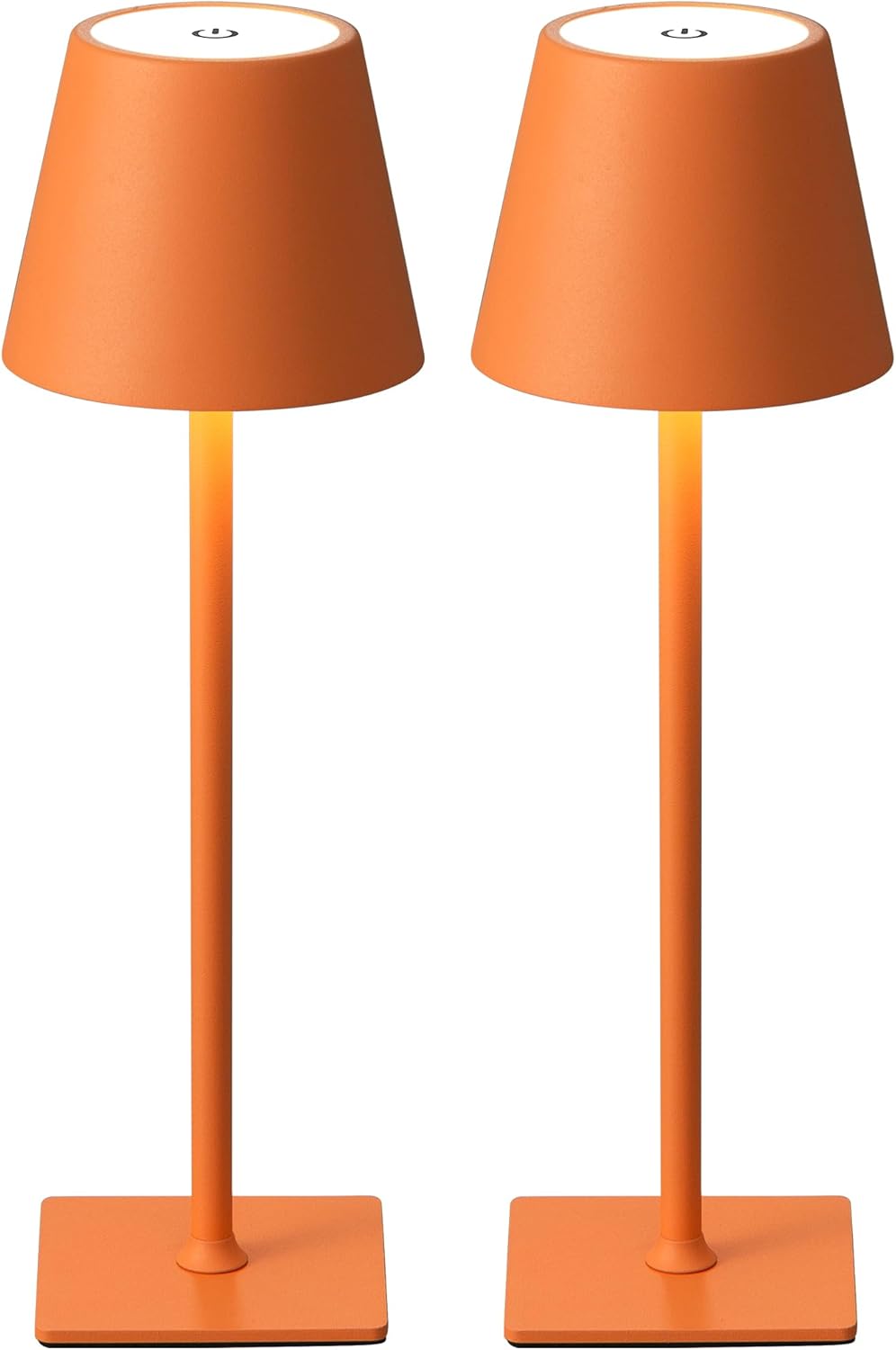 Cordless Black Desk Lamp — Orange-2