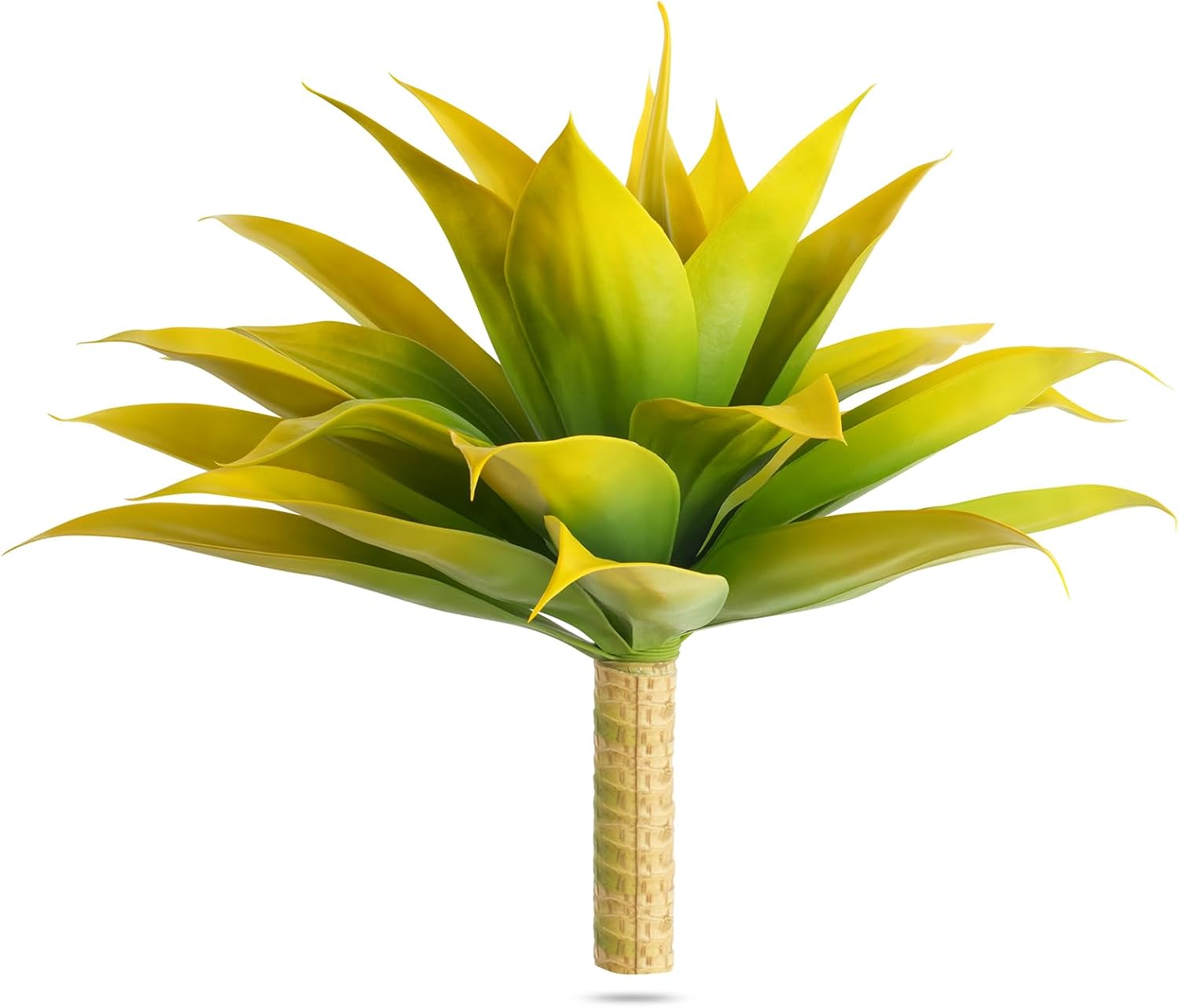 Blue Faux Succulent — 28" — Yellow