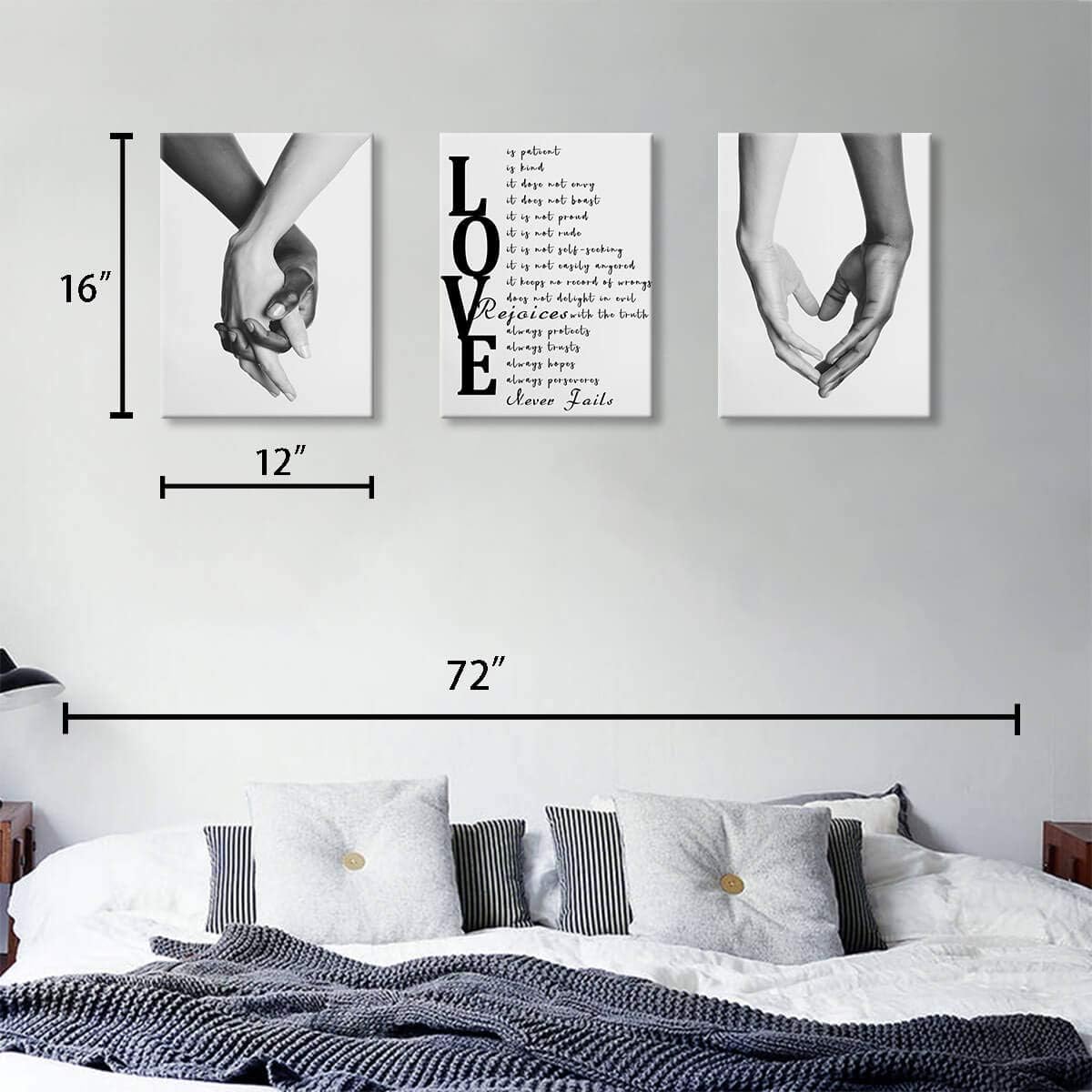 Black Canvas Wall Art — 16" - View 2
