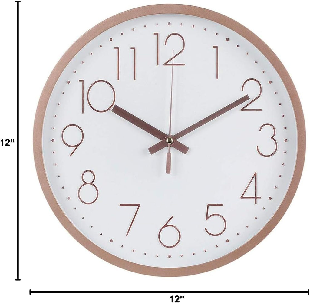Battery Operated Luxe Glass Wall Clock — 12" - View 8