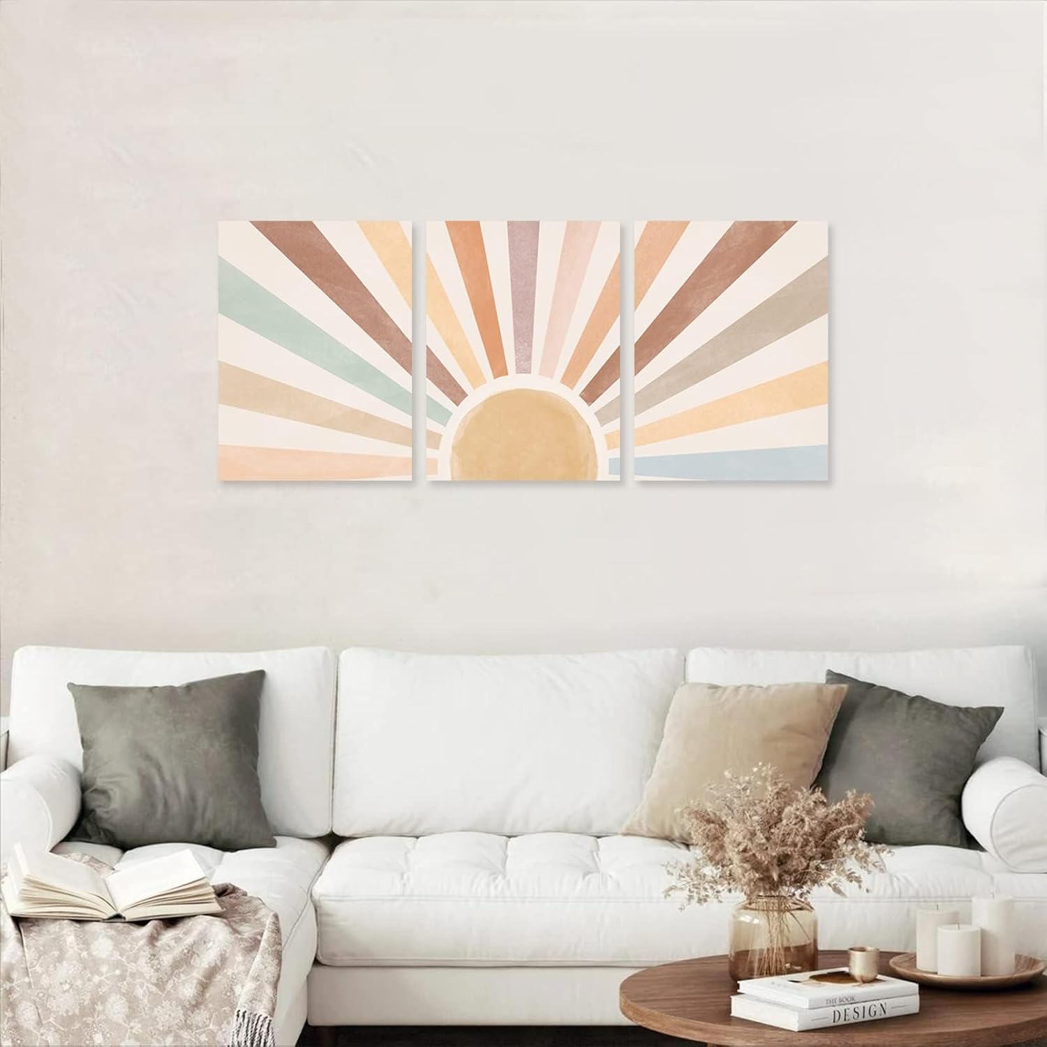 Framed Boho Beige Canvas Wall Art — 12" - View 3