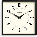 Mid-Century Black Wall Clock — 10" — Black