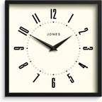 Mid-Century Black Wall Clock — 10" — Black