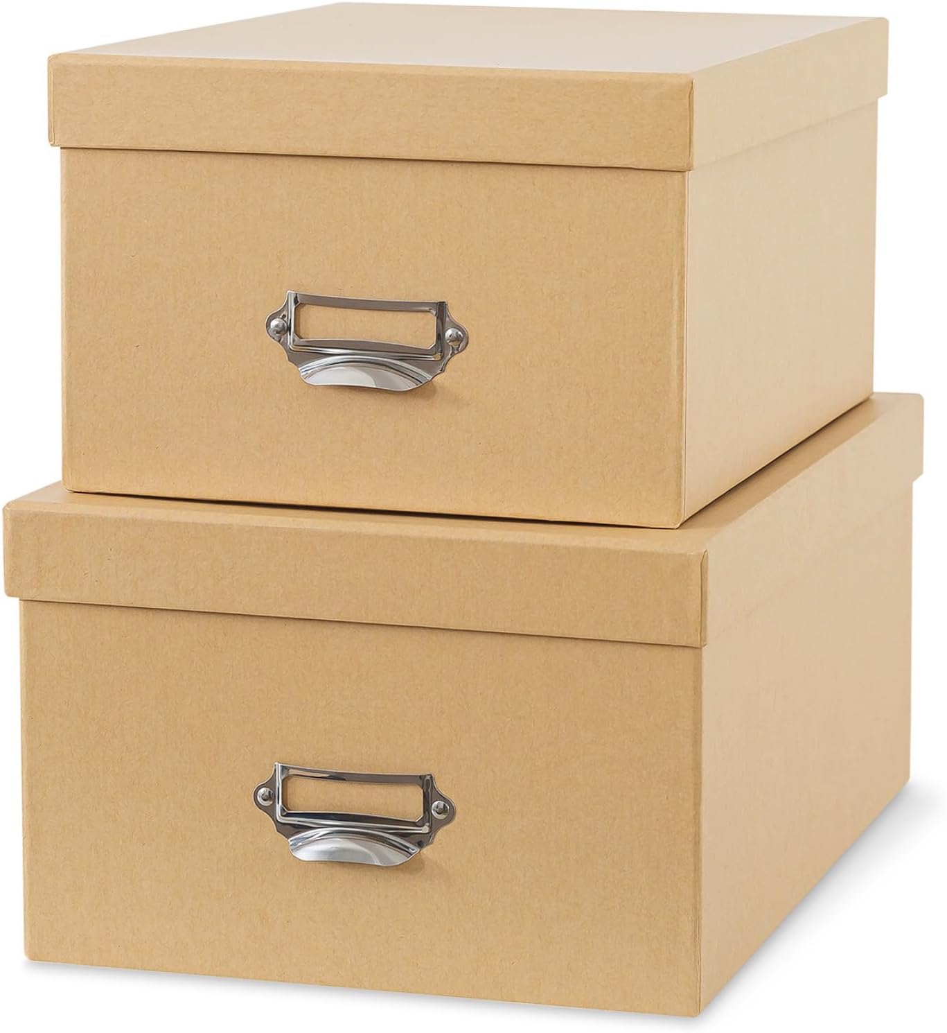 Beige Storage Basket — Set of 2 — Kraft