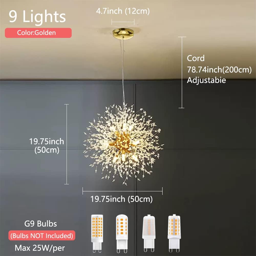 Luxe Gold Chandelier — 9-Light - View 2