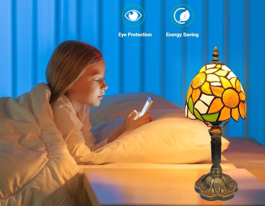 Dimmable Glass Bedside Lamp — 6" - View 4
